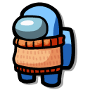 Among Us Blue Character in a Sweater cursor