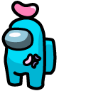 Among Us Blue Character with Beans cursor
