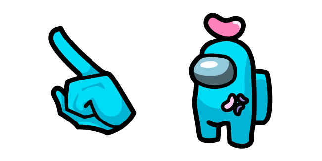 Among Us Blue Character with Beans