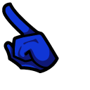 Among Us Blue Cubic Character pointer