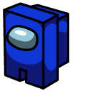 Among Us Blue Cubic Character cursor