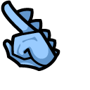 Among Us Blue Dinosaur Character pointer