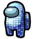 Among Us Blue Disco Ball Character cursor