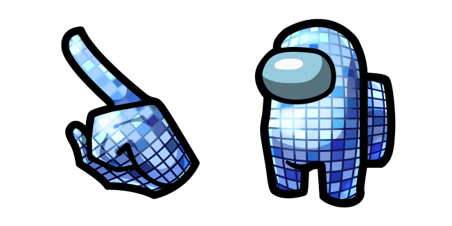 Among Us Blue Disco Ball Character