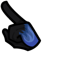 Among Us Blue Flame Character pointer