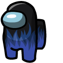 Among Us Blue Flame Character cursor