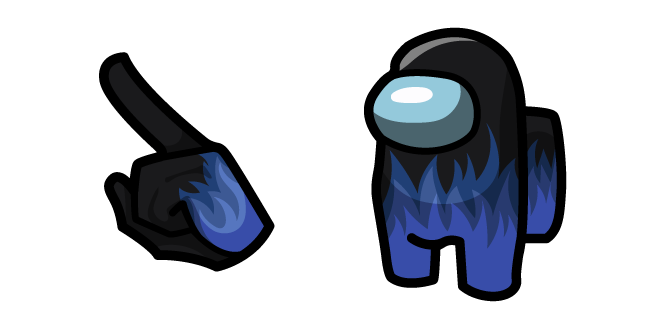 Among Us Blue Flame Character