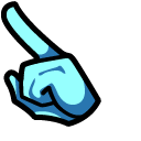 Among Us Blue Ice Character pointer