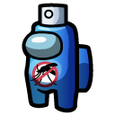 Among Us Blue Mosquito Spray Character cursor