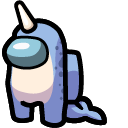 Among Us Blue Narwhal Character cursor