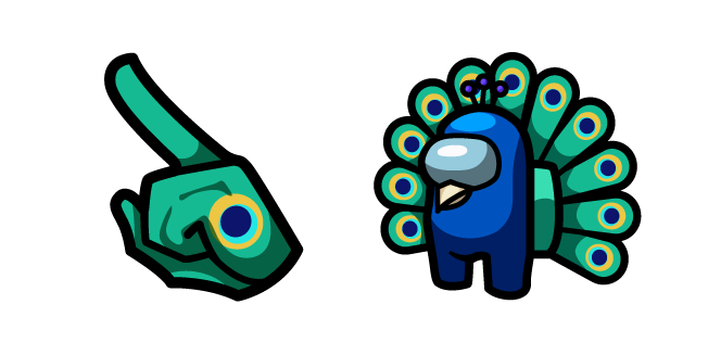 Among Us Blue Peacock Character