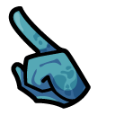 Among Us Blue Snake Character pointer