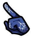 Among Us Blue Spider Character pointer