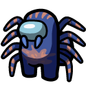 Among Us Blue Spider Character cursor