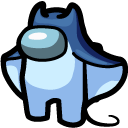 Among Us Blue Stingray Character cursor