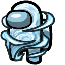 Among Us Blue Wind Character cursor