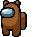 Among Us Brown Bear Character cursor