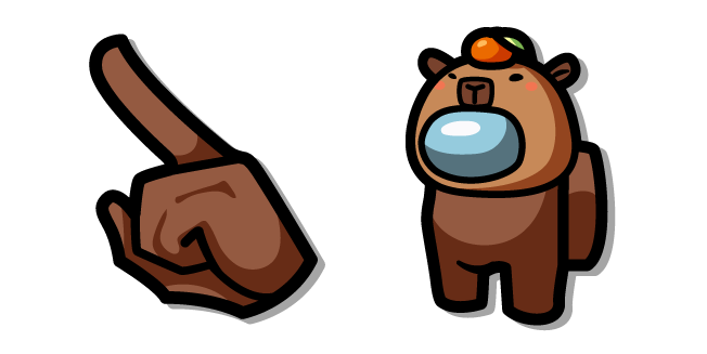 Among Us Brown Character in a Capybara Hat