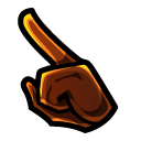 Among Us Brown Character in Amber pointer