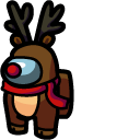 Among Us Brown Character in Antlers cursor