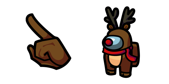 Among Us Brown Character in Antlers