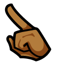 Among Us Brown Chill Guy Character pointer