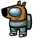 Among Us Brown Chill Guy Character cursor