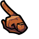 Among Us Brown Earth Character pointer