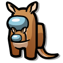 Among Us Brown Kangaroo Character cursor
