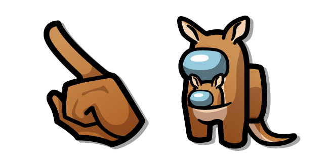 Among Us Brown Kangaroo Character