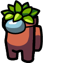 Among Us Brown Pot Plant Character cursor