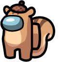 Among Us Brown Squirrel Character cursor