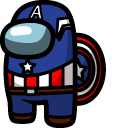 Among Us Captain America Character cursor