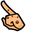 Among Us Chocolate Chip Cookie Character pointer