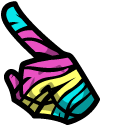 Among Us Colored Zebra Character pointer