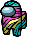 Among Us Colored Zebra Character cursor