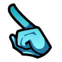 Among Us Cyan Character in a Water Lily Hat pointer