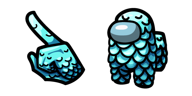 Among Us Cyan Character with Scales