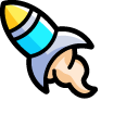 Among Us Cyborg Character and Rocket pointer