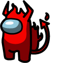 Among Us Devil Character cursor