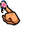 Among Us Donut Character pointer