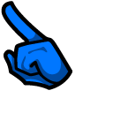 Among Us Doraemon Blue Character pointer