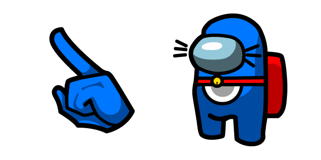 Among Us Doraemon Blue Character