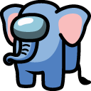 Among Us Elephant Character cursor