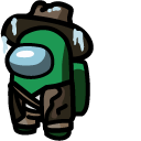Among Us Fortegreen Character in Archae Outfit cursor