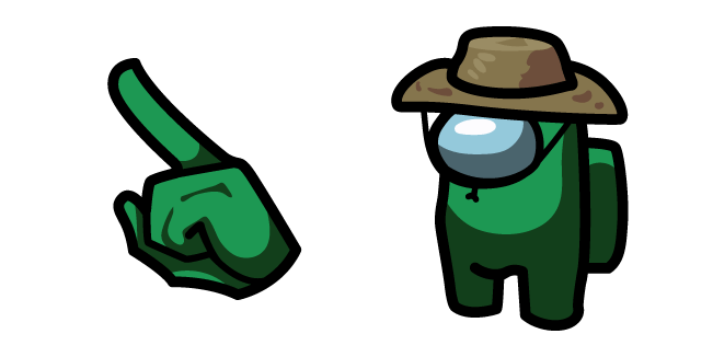 Among Us Fortegreen Character in Safari Hat