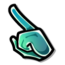 Among Us Glowing Green Ghost Character pointer