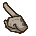 Among Us Gray Pusheen Character pointer