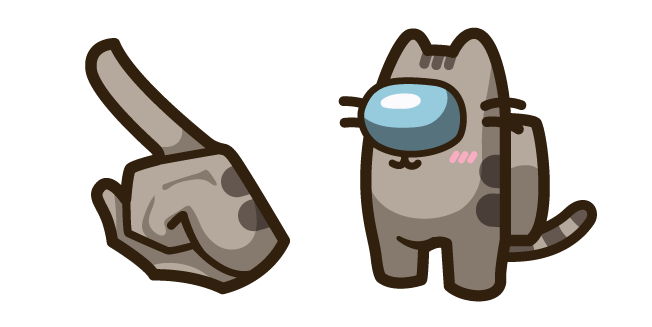 Among Us Gray Pusheen Character
