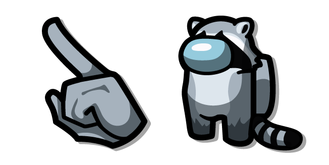 Among Us Gray Raccoon Character